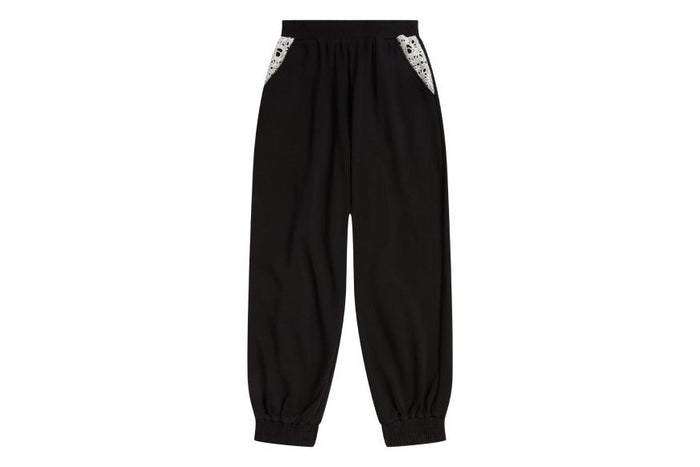 BAPY LACE-PATCHED SWEAT PANTS