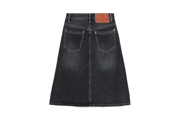 BAPY CROCHET-TRIMMED DENIM SKIRT