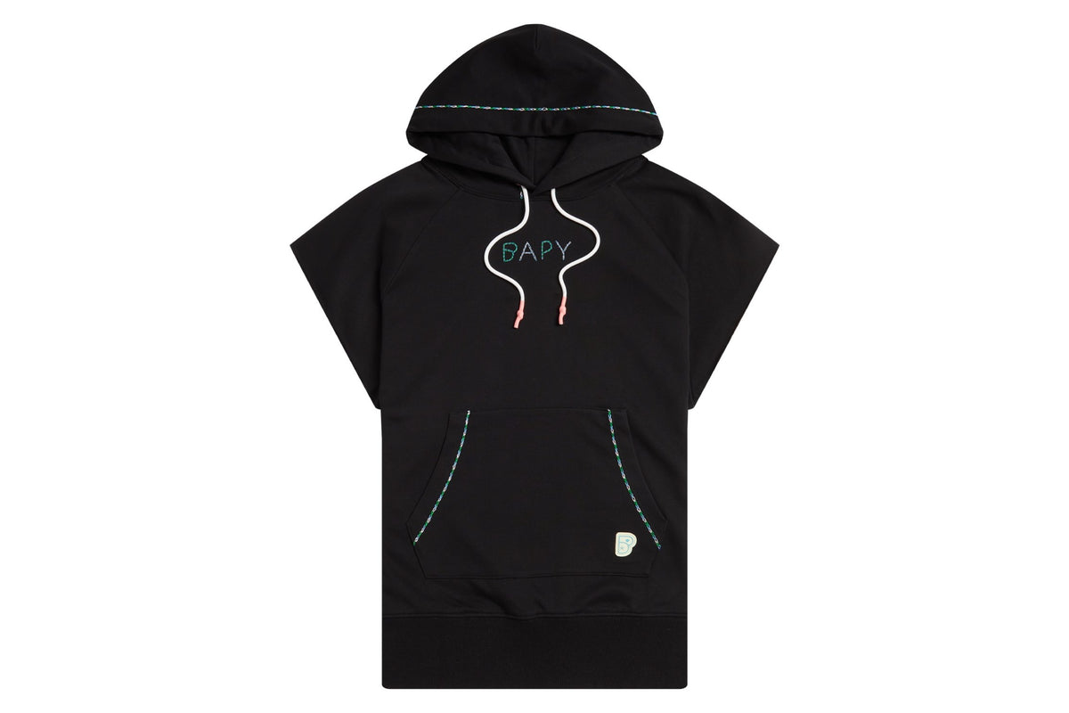 BAPY CHAIN STITCH LOGO SHORT SLEEVE HOODIE