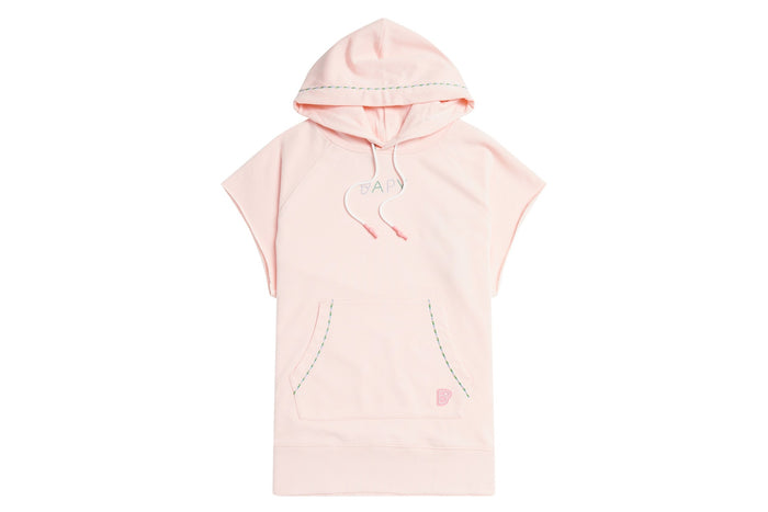 BAPY CHAIN STITCH LOGO SHORT SLEEVE HOODIE