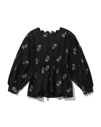 BAPY EMBROIDERED GATHERED TOP