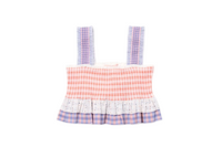 BAPY PATCHWORK CHECKED SLEEVELESS TOP
