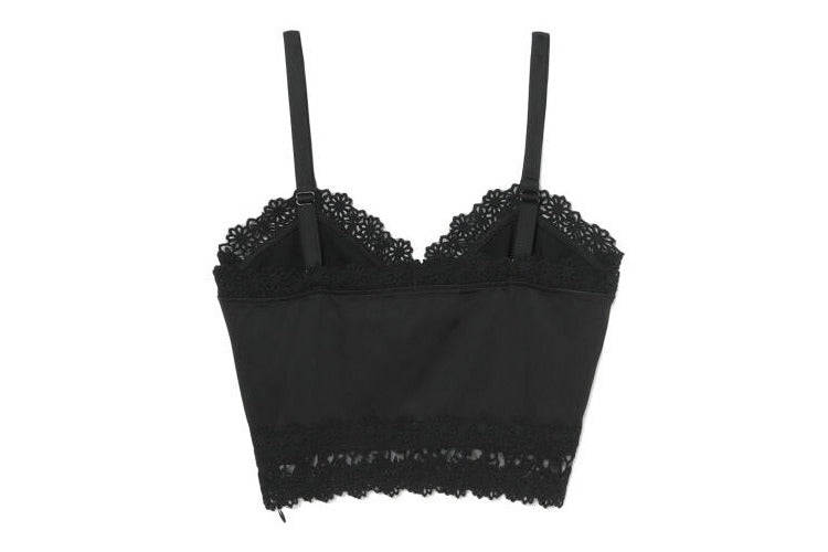 BAPY SLIM-FIT LACE-TRIMMED TOP