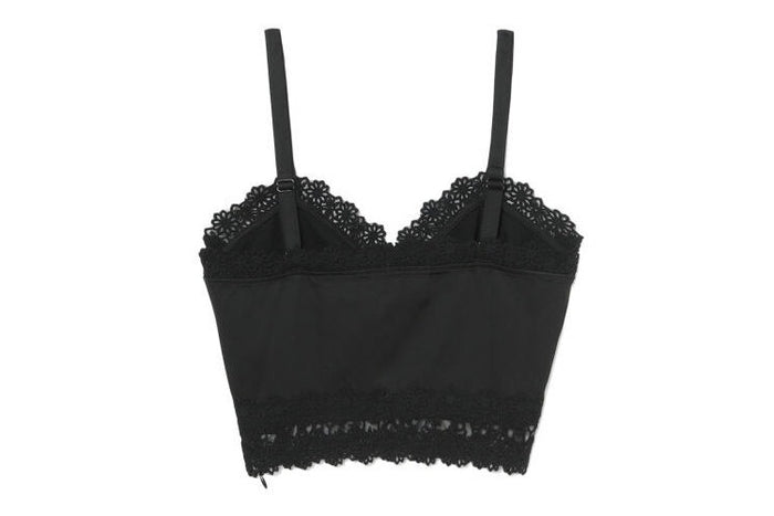 BAPY SLIM-FIT LACE-TRIMMED TOP