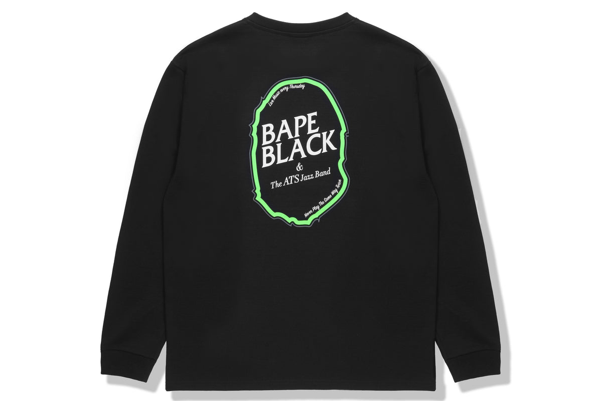 BAPE BLACK APE HEAD LONG SLEEVE TEE