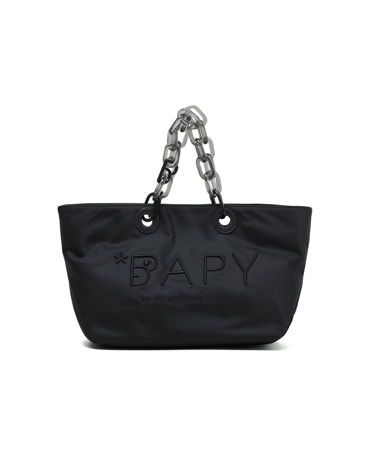 BAPY CHUNKY CHAIN NYLON TOTE BAG